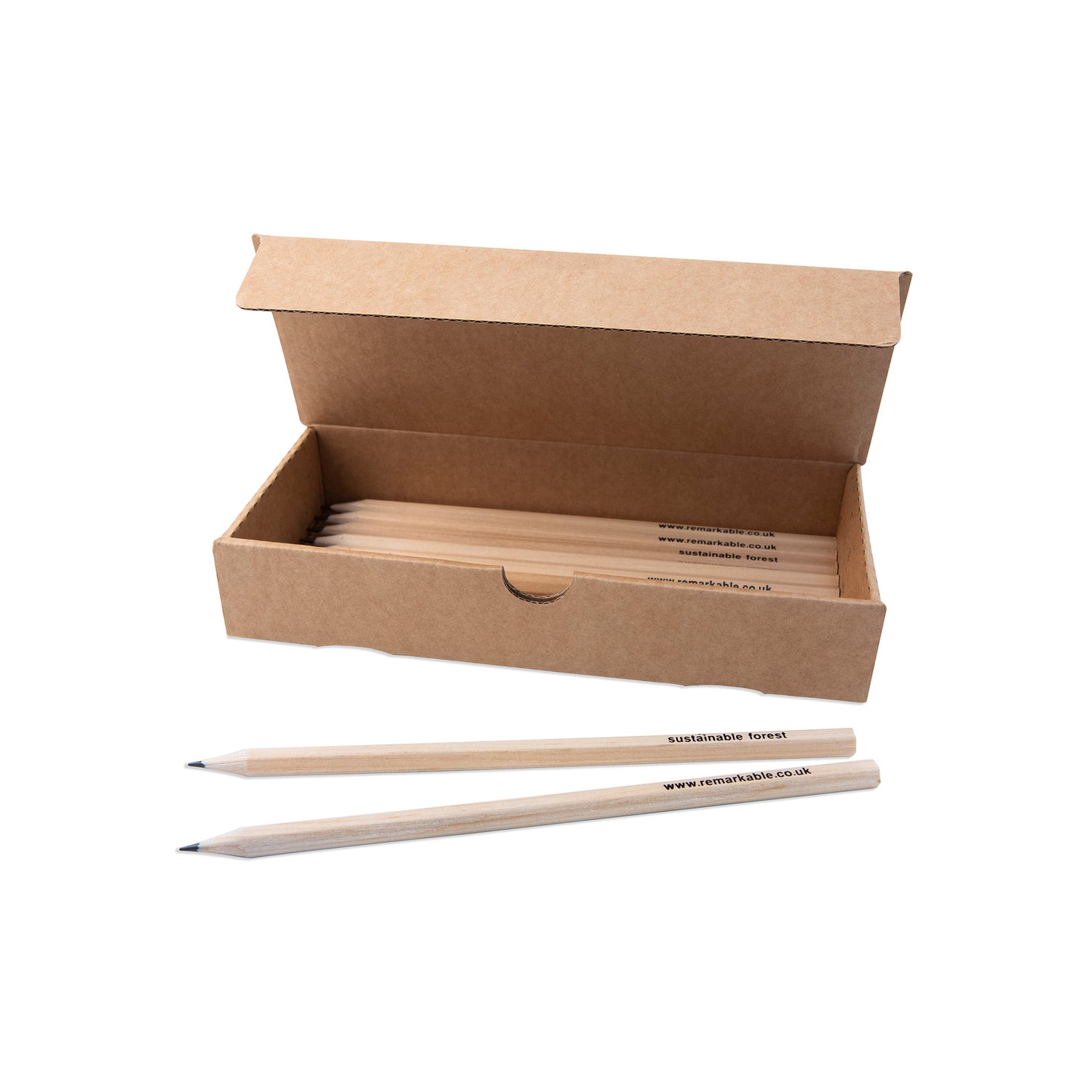 20 Sustainable FSC wooden Hex pencil - natural wood