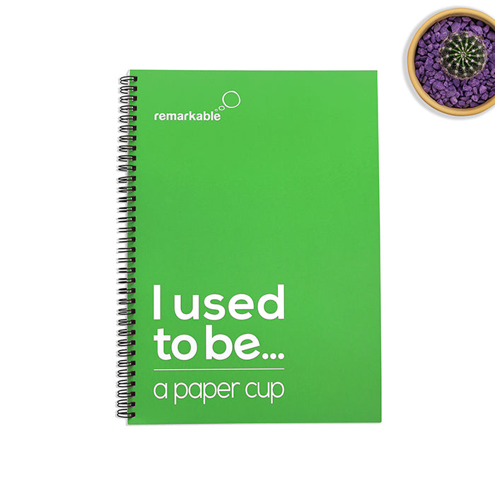 r - Cup A4 Recycled Paper and Coffee Cup Notebooks (pk of 4)