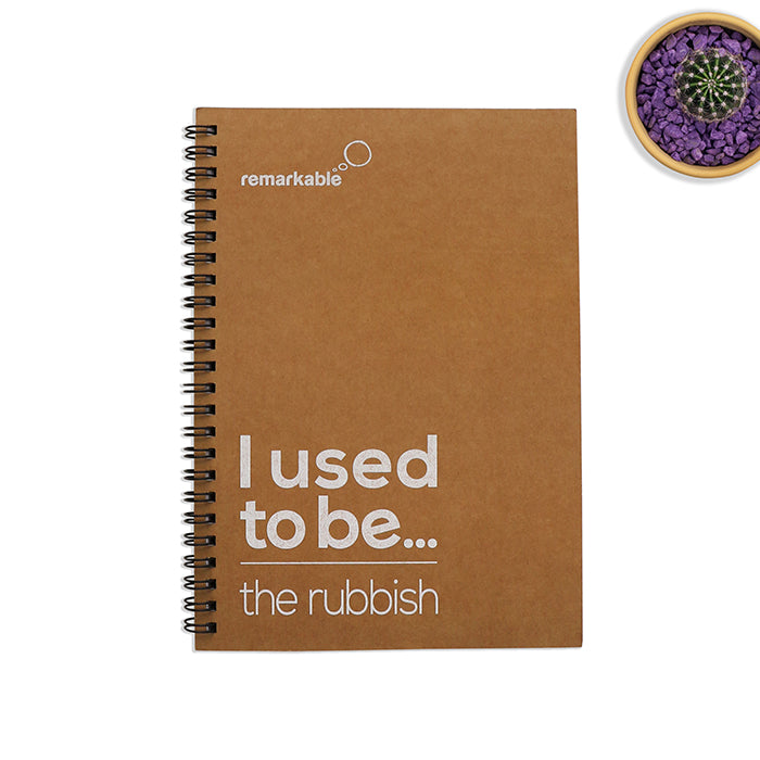 r-Rubbish A4 Recycled paper and Packaging Notebook